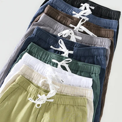 100% Linen Oversized Simple Casual Trousers