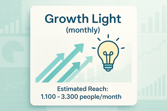 cria imagem para o pacote Growth Light (por mês)|Alcance Estimado: 1.100 – 3.300 pessoas/mês