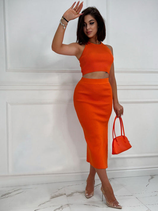Fitted Tank & Side-Slit Skirt Co-ord