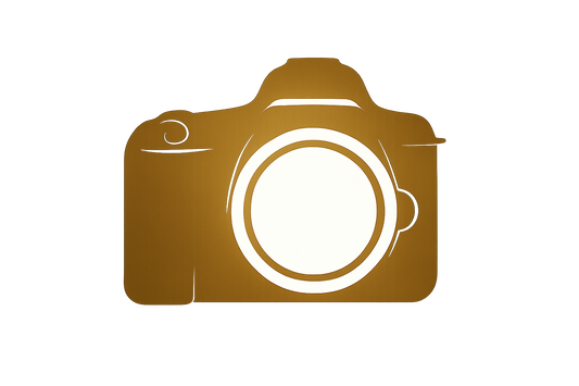 siluenta de cameradourada para Gold Foto